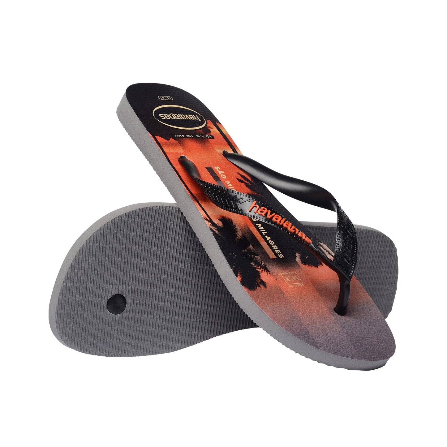 Havaianas Top Surfer I Grey Steel/Black/Sunset Orange  - 41499717345
