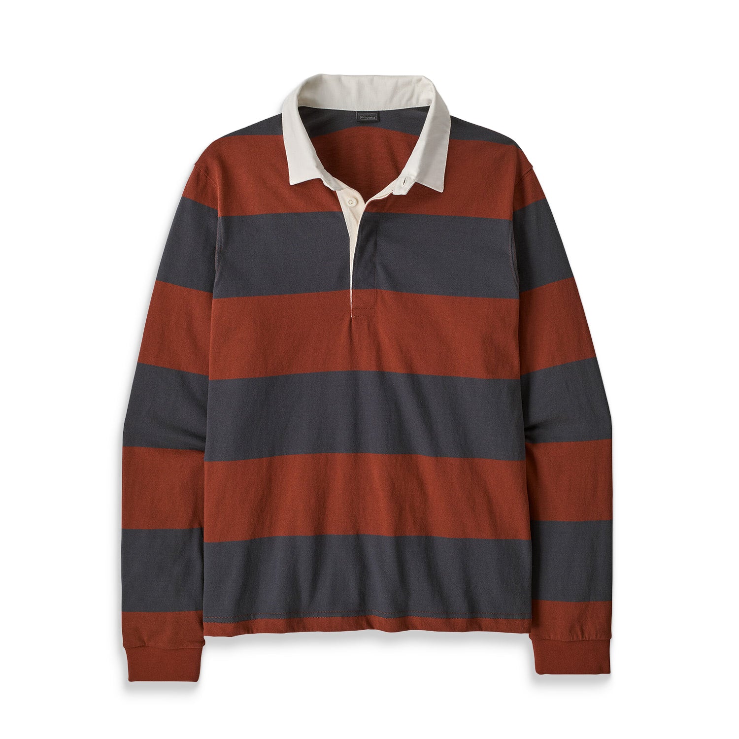 Patagonia Long-Sleeved Rugby Shirt Wide Stripe: Rusty Red  - 42250-WSRU