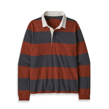 Patagonia Long-Sleeved Rugby Shirt Wide Stripe: Rusty Red  - 42250-WSRU