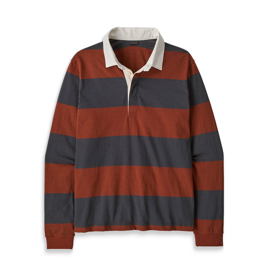 Patagonia Long-Sleeved Rugby Shirt Wide Stripe: Rusty Red  - 42250-WSRU