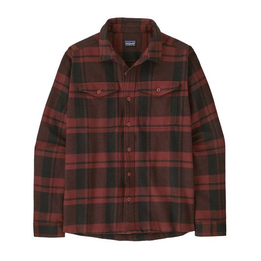 Patagonia Fjord Flannel Shirt Powder: Rusty Red  - 42402-PDRU