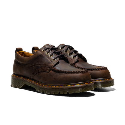 Dr. Martens Lowell 4 Eye Crazy Horse Leather Moc Toe Shoes  - 43348200