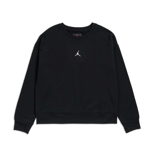 Nike Jordan Girls Essentials Crew Sweat Black/White  - 45A859-023