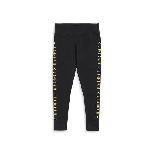 Nike Jordan Girls High-Waist Leggings Black/Gold  - 45B048-023
