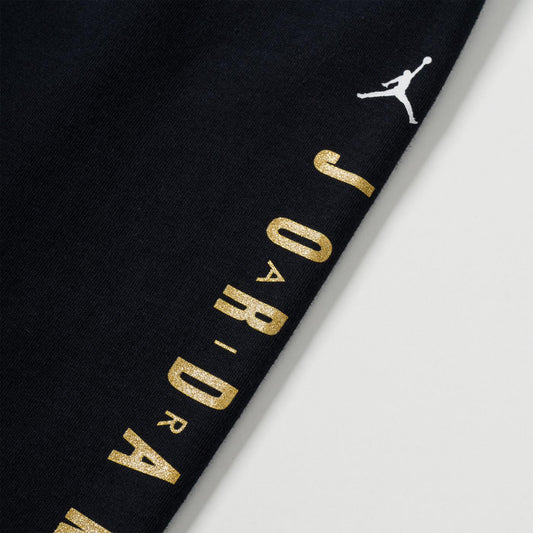 Nike Jordan Girls High-Waist Leggings Black/Gold  - 45B048-023