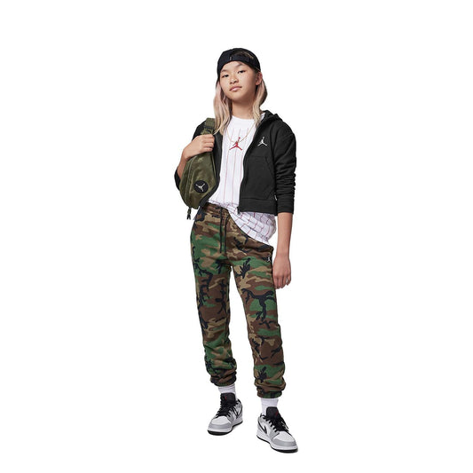 Nike Jordan Girls Essential Boxy Full-Zip Hoodie Black  - 45B731-023