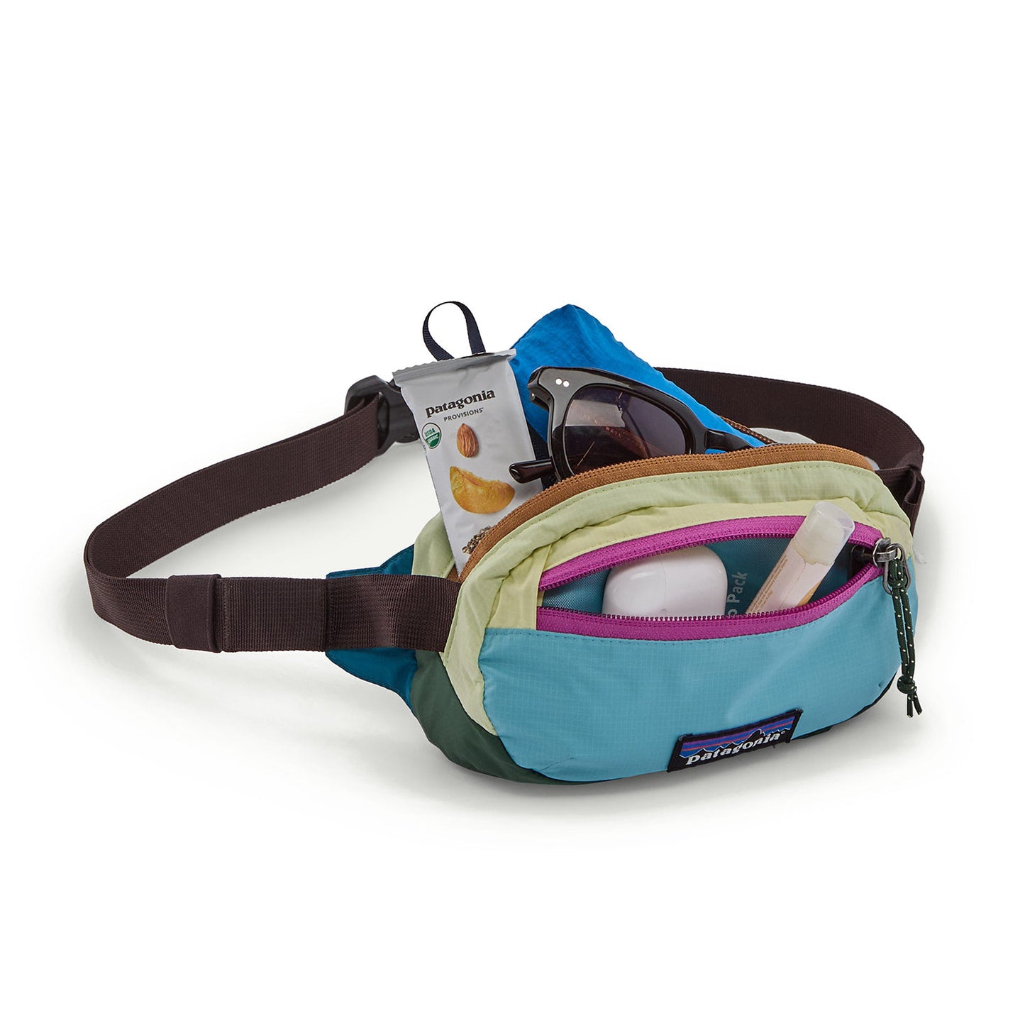 Patagonia Terravia Mini-Hip Pack 1L Patchwork: Snowmelt Blue  - 49448-PWSN