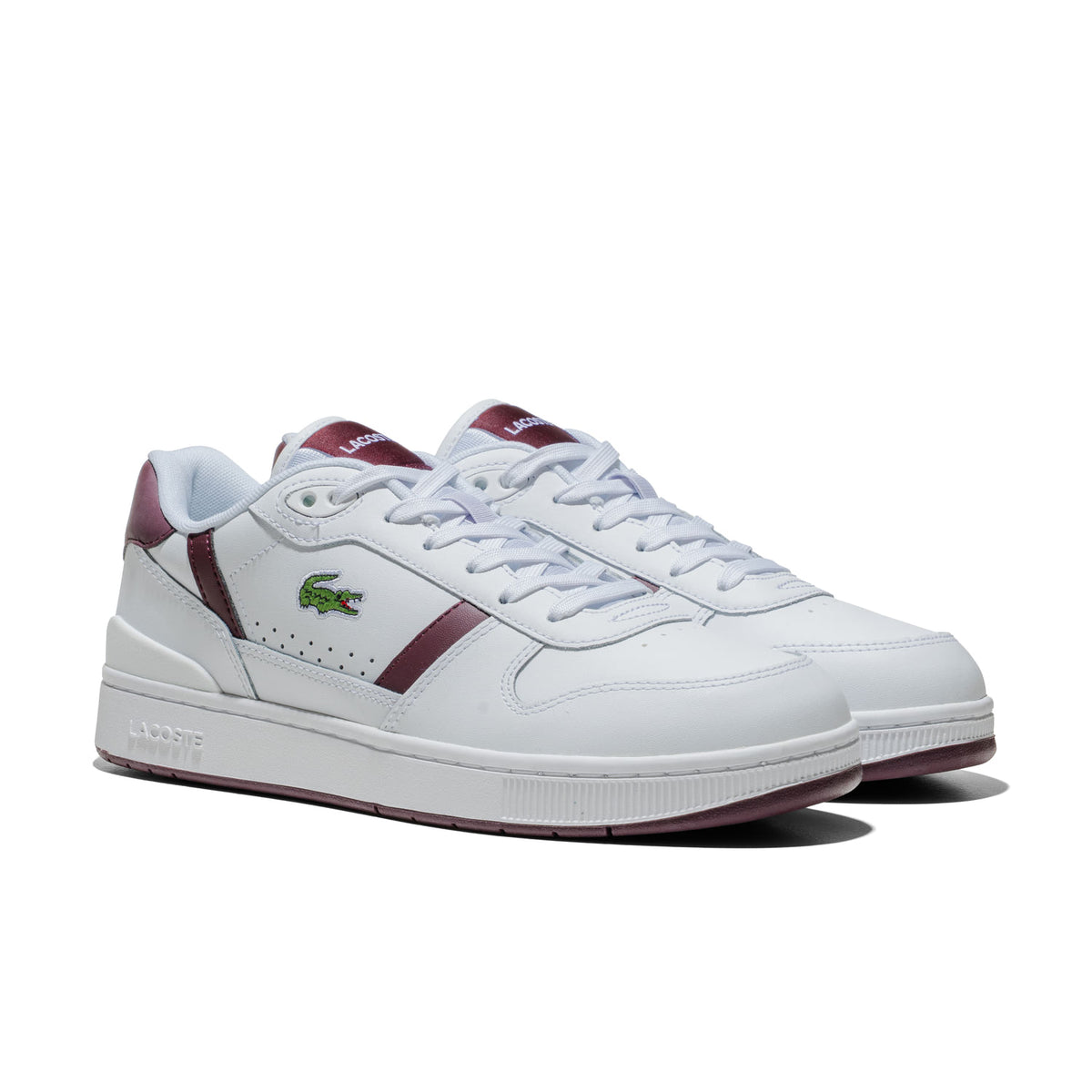 Lacoste T-Clip Set White/Burgundy  - 52SMA0041-2G1