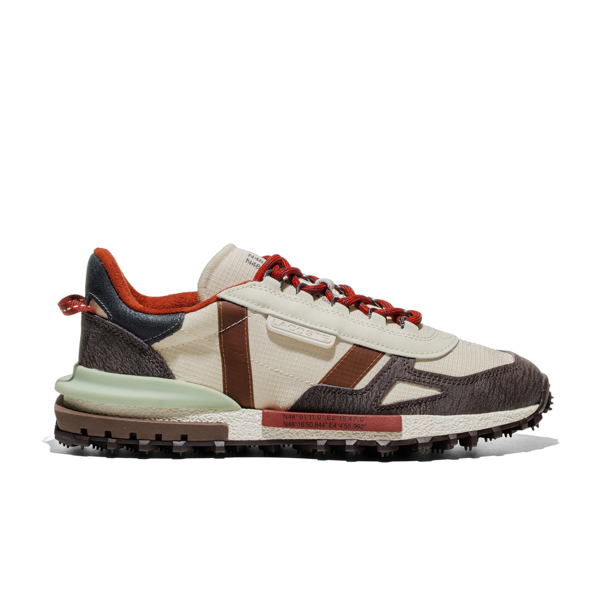 Lacoste Elite Active Light Tan/Dark Brown  - 52SMA0088-4D7