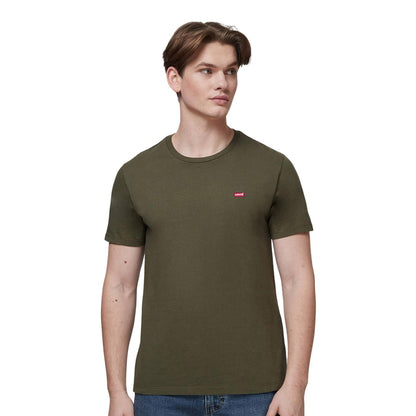 Levis Original Housemark T-Shirt Cotton + Patch Olive Night  - 56605-0021
