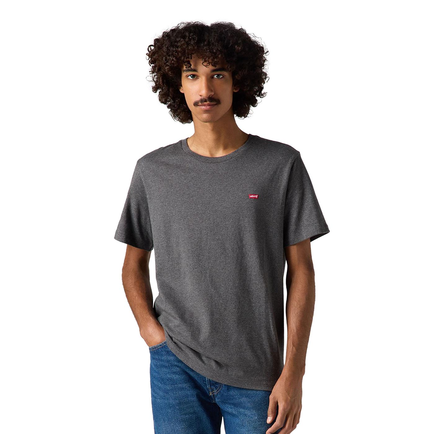 Levis SS Original Housemark Tee Dark Grey Heather  - 56605-0149