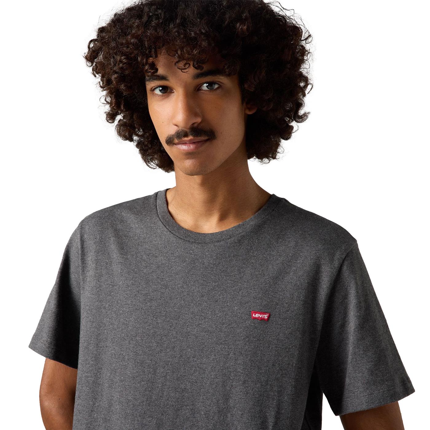Levis SS Original Housemark Tee Dark Grey Heather  - 56605-0149