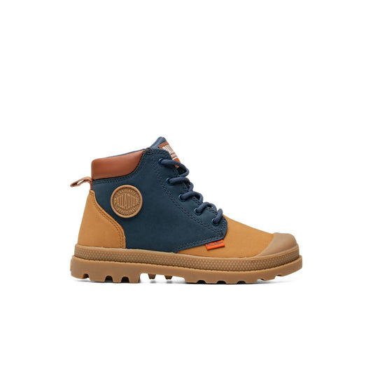 Palladium Pampa Hi Cuff WP OZ Dear Brown/Mood Indigo  - 57216-253-M