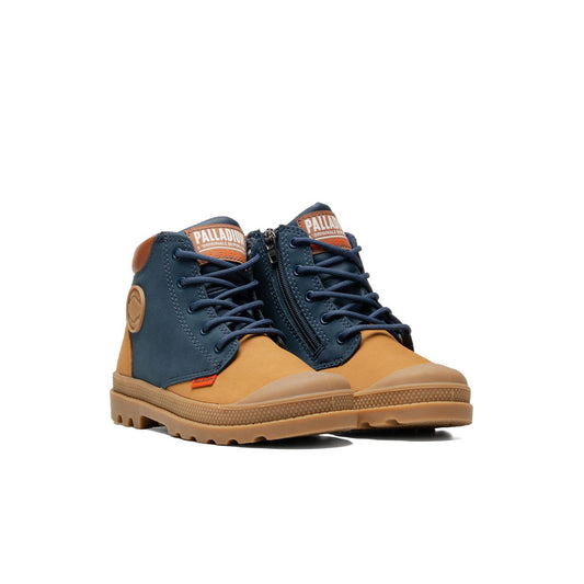 Palladium Pampa Hi Cuff WP OZ Dear Brown/Mood Indigo  - 57216-253-M
