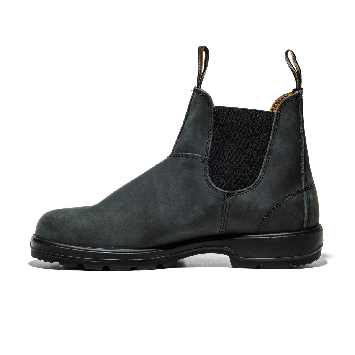 Blundstone Elastic Sided Boot Lined Rustic Black  - 587