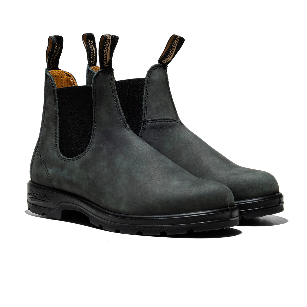 Blundstone Elastic Sided Boot Lined Rustic Black  - 587