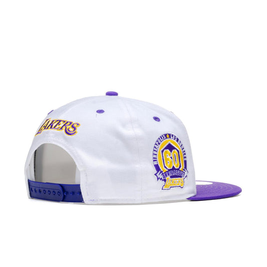 New Era White Crown Patch 9Fifty LA Lakers White/Purple  - 60364274