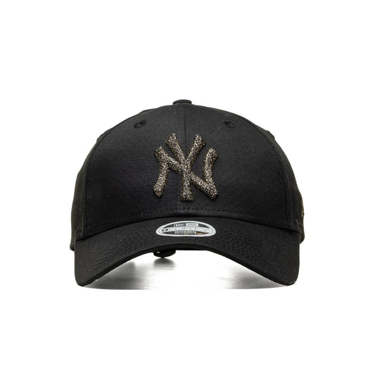 New Era Wmns Metallic Logo 9Forty NY Yankees Black/Black  - 60565245