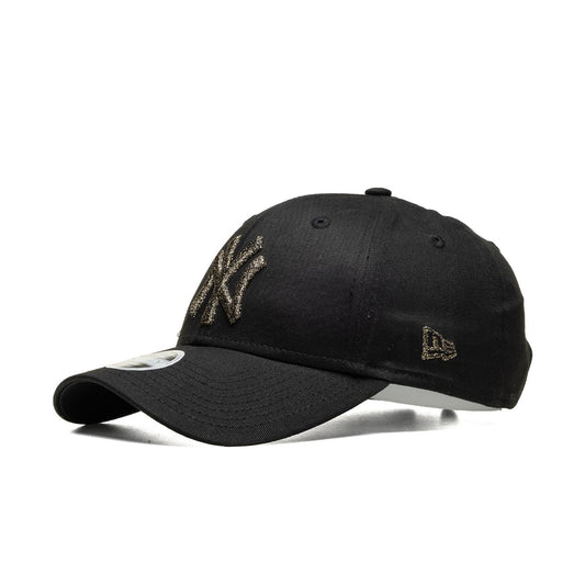 New Era Wmns Metallic Logo 9Forty NY Yankees Black/Black  - 60565245