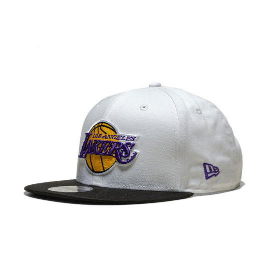 New Era White Crown Patch 9Fifty LA Lakers Black/White  - 60565361