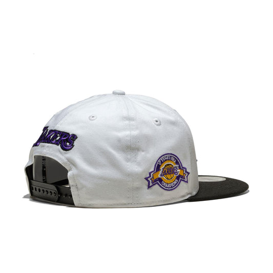 New Era White Crown Patch 9Fifty LA Lakers Black/White  - 60565361