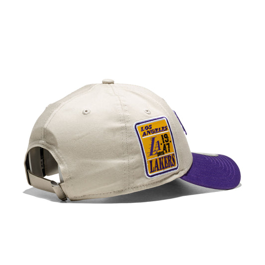 New Era Contrast Patch 9Forty LA Lakers Stone/Purple  - 60667571