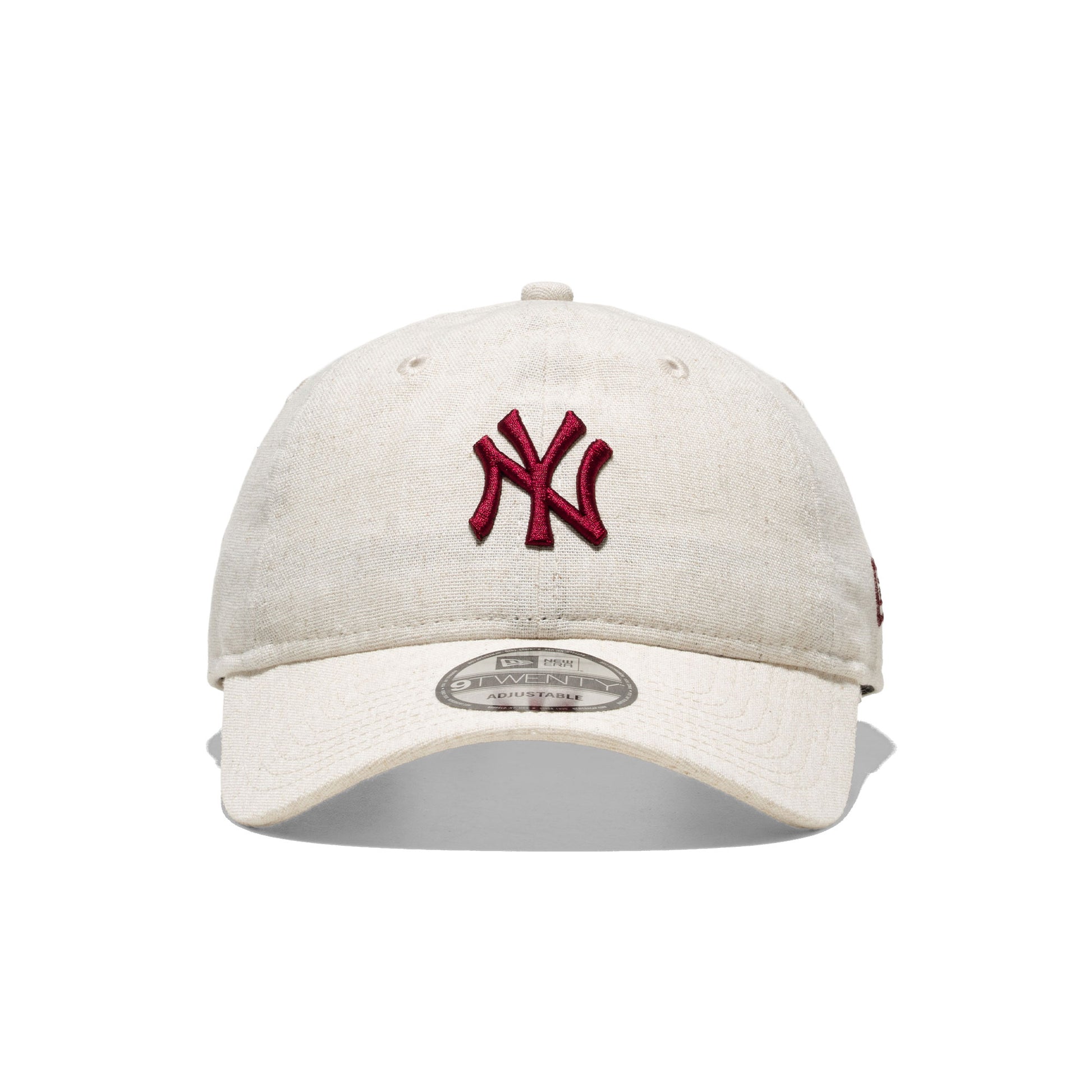 New Era Linen 9Twenty NY Yankees Stone/Cherry  - 60667615