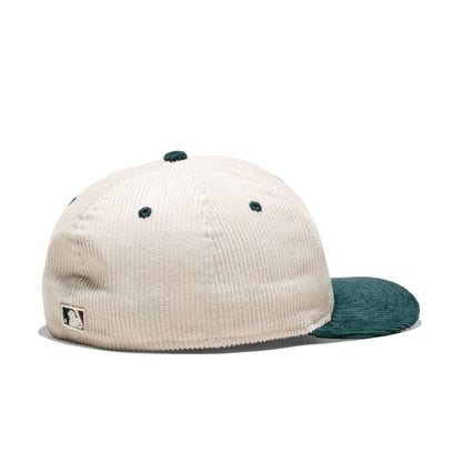 New Era MLB Cord 59Fifty LP Oakland Athletics Cream/Green  - 60691126