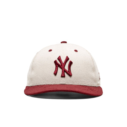 New Era MLB Cord 59Fifty LP NY Yankees Cream/Burgundy  - 60691127