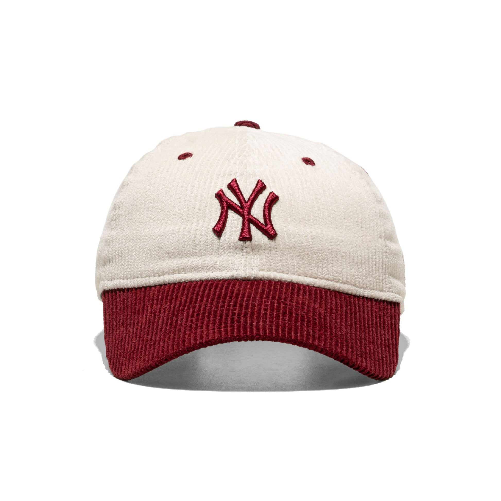 New Era Wmns Block Cord 9Twenty NY Yankees Cream/Burgundy  - 60691327