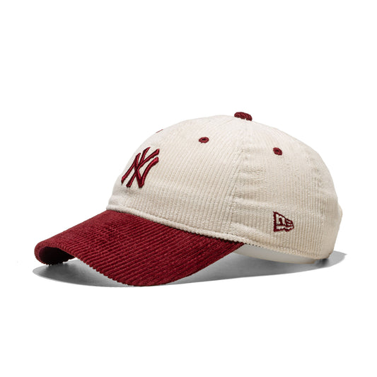 New Era Wmns Block Cord 9Twenty NY Yankees Cream/Burgundy  - 60691327