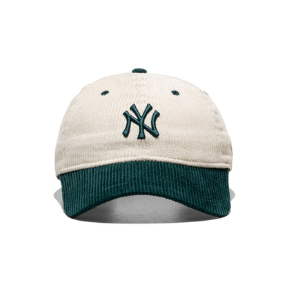 New Era Wmns Block Cord 9Twenty NY Yankees Cream/Kelly Green  - 60691328