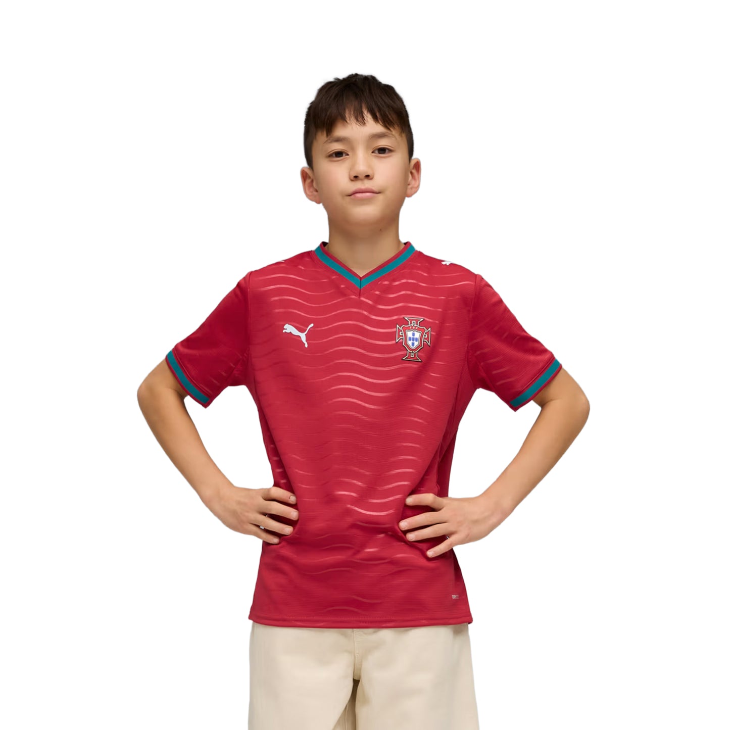 Puma FPF Youth Home Jersey Replica Club Red/Green Lagoon  - 783281-01