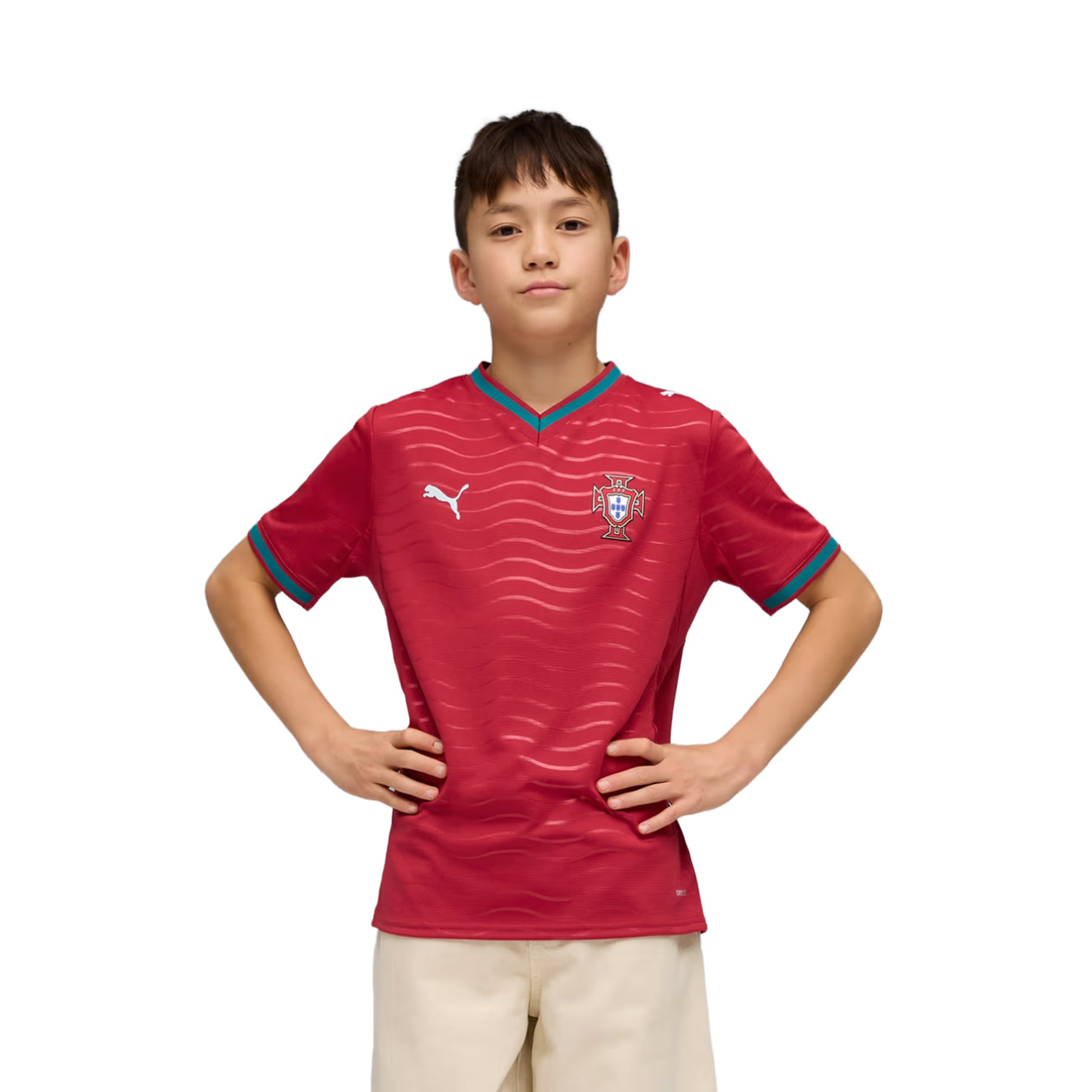 Puma FPF Youth Home Jersey Replica Club Red/Green Lagoon  - 783281-01