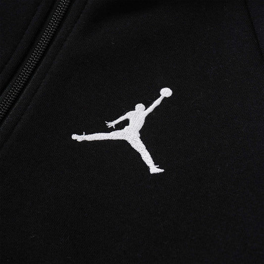 Nike Jordan Boys Jumpman Fleece FZ Hoodie Black/White  - 956476-023