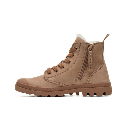 Palladium Pampa Hi Zip Wool Nude Brown  - 95982-254-M