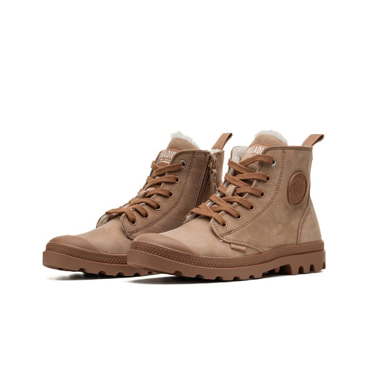 Palladium Pampa Hi Zip Wool Nude Brown  - 95982-254-M