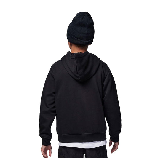 Nike Jordan Boys Hbr Fleece PO Hoodie Black/White-Gym Red  - 95C479-023