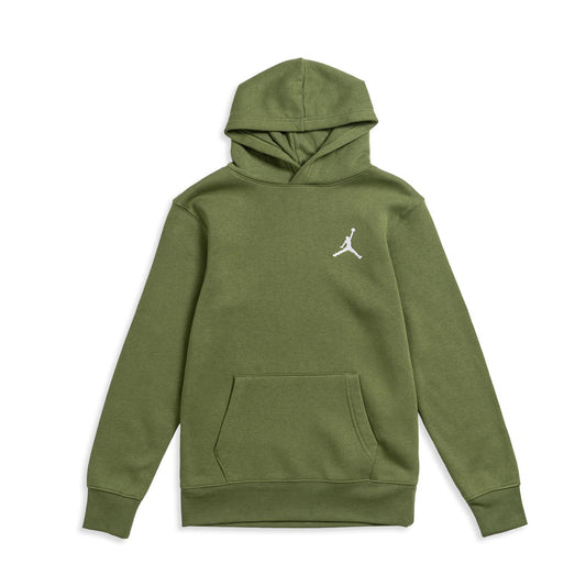 Nike Jordan Boys Essentials PO Hoodie Light Olive/White  - 95C551-EF9
