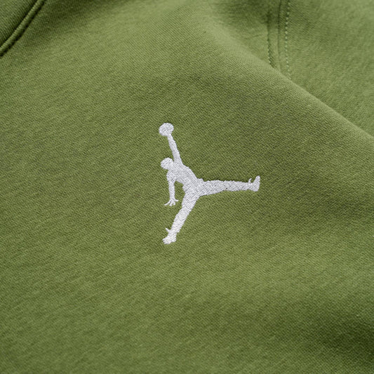 Nike Jordan Boys Essentials PO Hoodie Light Olive/White  - 95C551-EF9