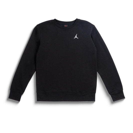 Nike Jordan Boys Brooklyn Fleece Essential Crew Black  - 95D235-023