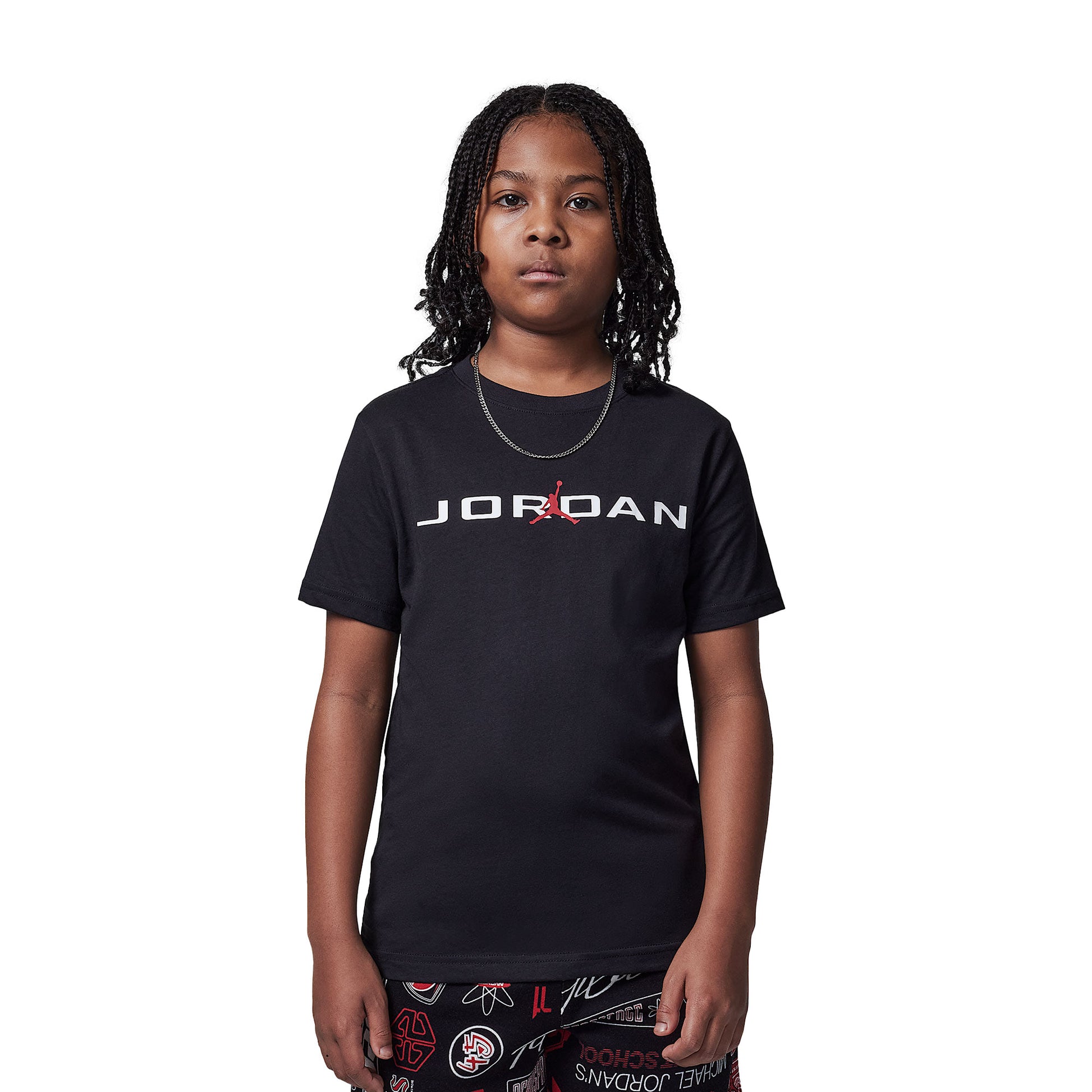 Nike Jordan Boys Air Stretch SS Crew Tee Black  - 95D628-023