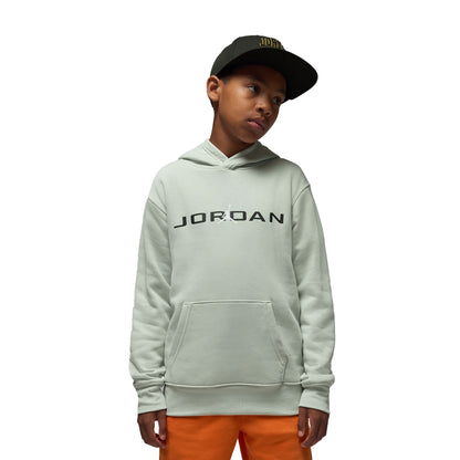 Nike Jordan Boys MJ Baseline PO Hoodie Light Silver  - 95D665-F40