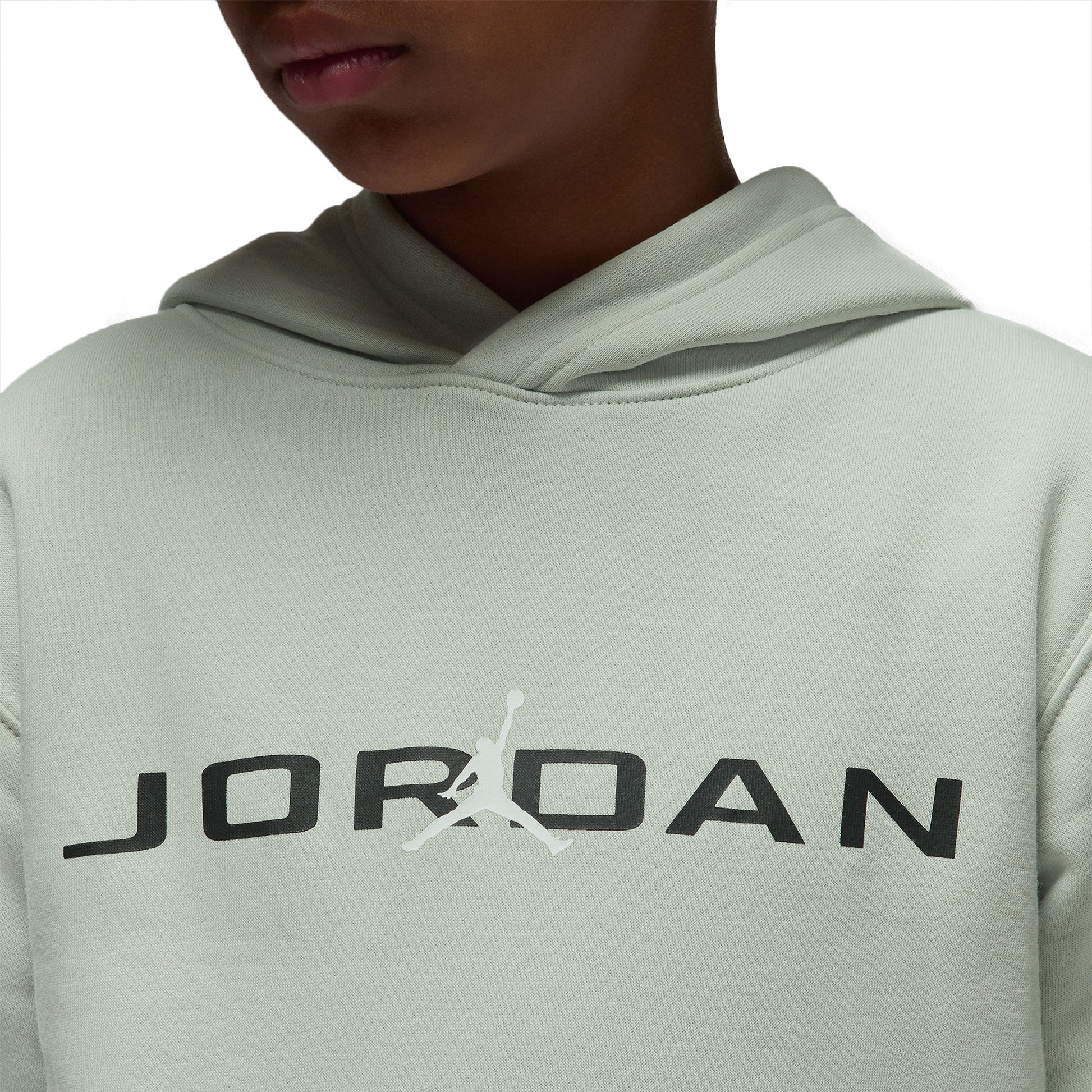 Nike Jordan Boys MJ Baseline PO Hoodie Light Silver  - 95D665-F40