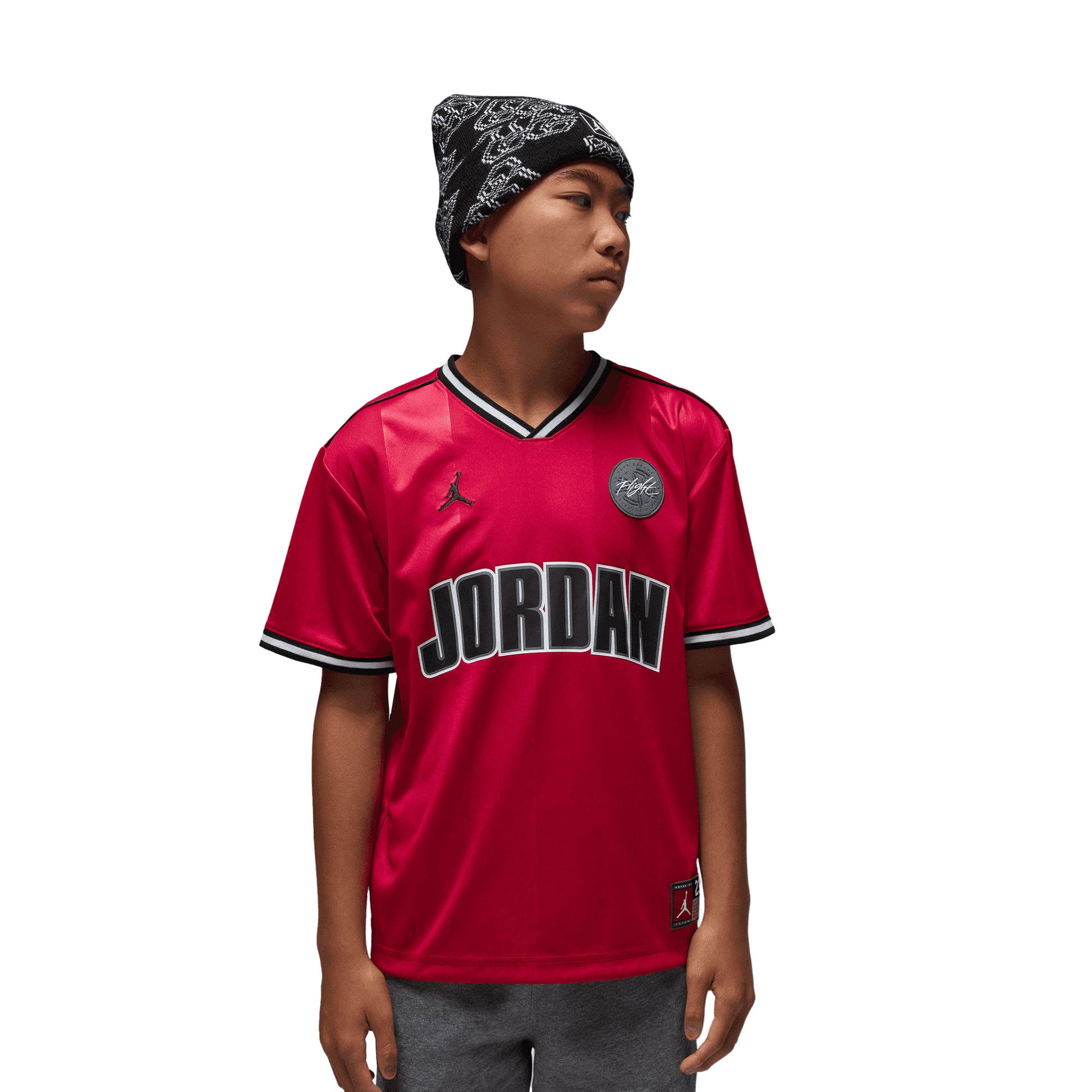 Nike Jordan Boys MJ Sport Jersey Gym Red  - 95F217-R78
