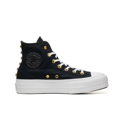 Converse CT All Star Lift Hi Black/White/Gold  - A05453C