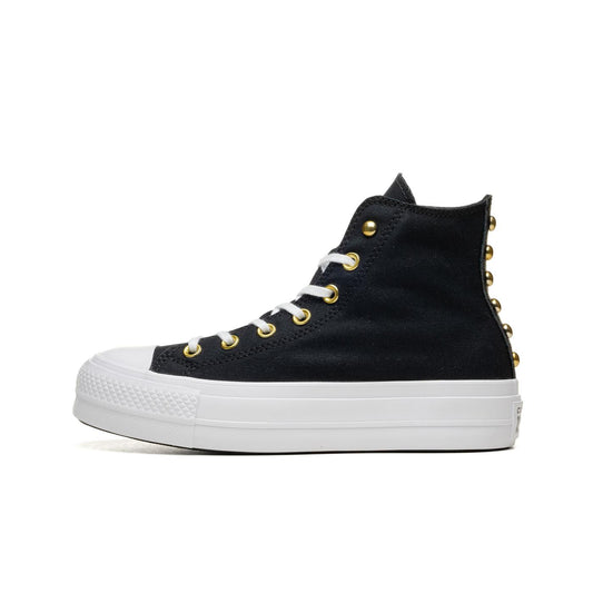 Converse CT All Star Lift Hi Black/White/Gold  - A05453C