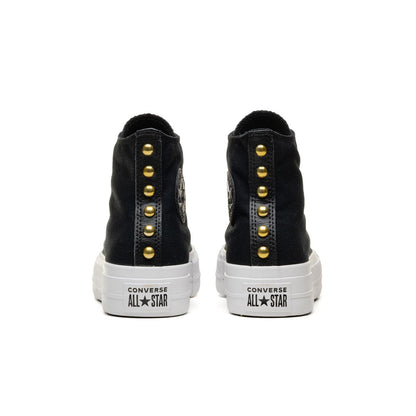 Converse CT All Star Lift Hi Black/White/Gold  - A05453C