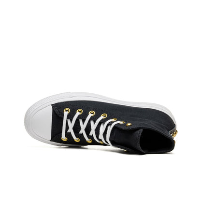 Converse CT All Star Lift Hi Black/White/Gold  - A05453C