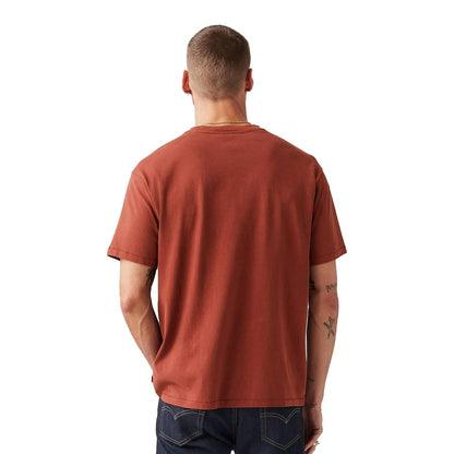 Levis Red Tab Vintage Tee Garment Dye Red Paint  - A0637-0147